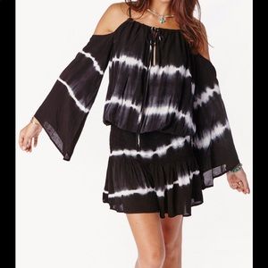 Blue Life Black Tie-Dye Tunic